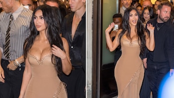 Kim Kardashian impactó en la Semana de la Moda de Londres: transparencias y detalles de cuero