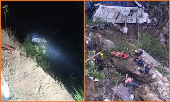 El accidente ocurrió en horas