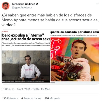 Memo Aponte (Foto: Twitter/@Agenciadeterror)