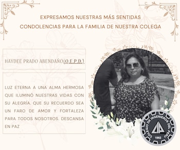 Colegio de ingenieros lamentó muerte.