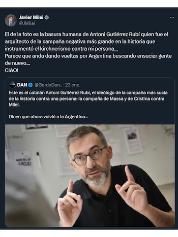 Las críticas de Javier Milei