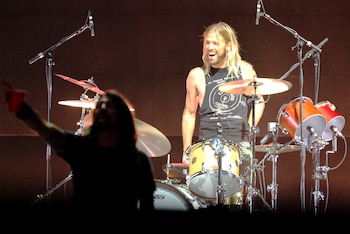 Taylor Hawkins durante el concierto