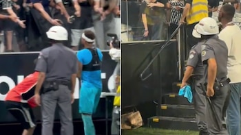 Un niño del Corinthians tuvo que ser escoltado por la policía luego de que Neymar le regalara su camiseta del Santos: el tenso momento