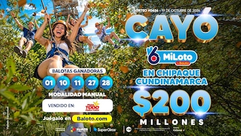 Un habitante de Chipaque ganó por primera vez el premio mayor de MiLoto por 200 millones de pesos - crédito @Baloto_Colombia/X