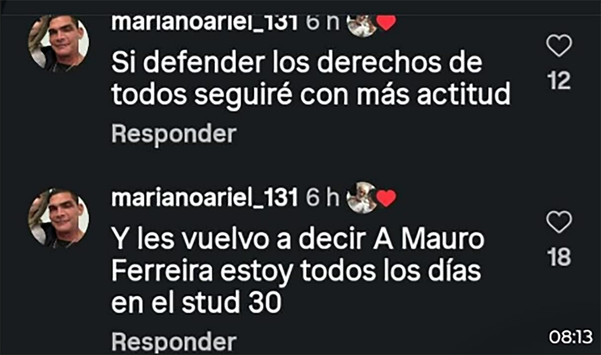 El posteo de Manso invitando a pelear a Mauro Ferreras