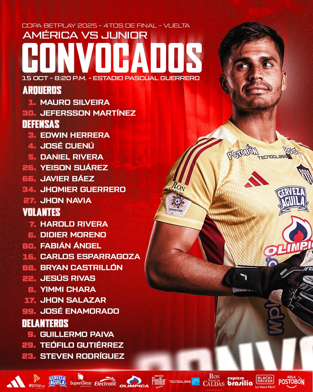 Junior de Barranquilla viajó con 20 jugadores a Cali para medirse con el América en el Pascual Guerrero - crédito Junior FC