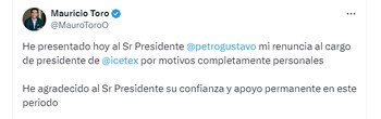 El presidente del Icetex confirmó
