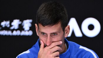 Novak Djokovic tras perder ante
