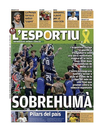Portadas diarios del mundo Argentina vs Inglaterra