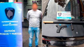 El detenido y las armas