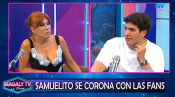 Hijo de María Pía Copello no esperaba advertencia de Magaly Medina sobre un posible ampay: “¿De verdad?”. Captura: Magaly TV La Firme.