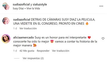Comentarios de Alicia Mercado, quien