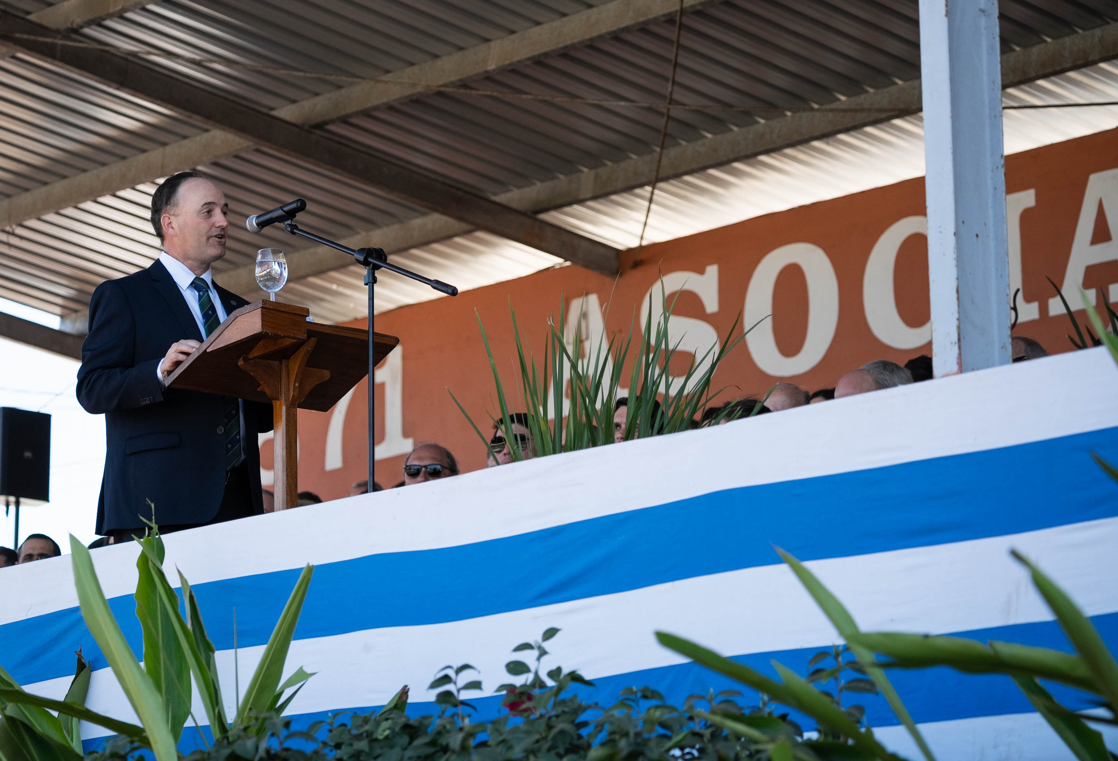 El presidente de la Asociación Rural del Uruguay (ARU), Rafael Ferber, en su discurso de la Expo Prado (ARU)