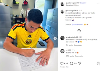 Gustavo Góes llega al América a préstamo con opción de compra procedente del Sfera FC de São Paulo. (Instagram/ @gustavogoes08)