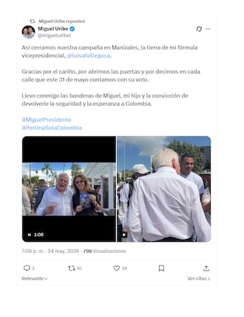 Miguel Uribe Londoño cerró su campaña en Manizales
