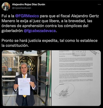 Díaz Durán aseguró que pronto