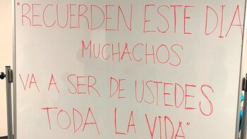 El mensaje en el vestuario