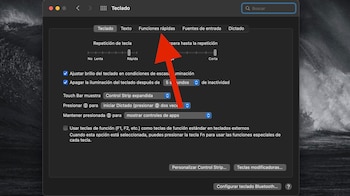Personalizar atajos en un teclado