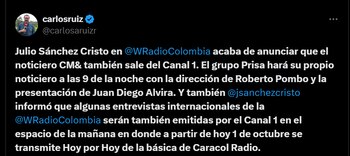 Juan Diego Alvira vuelve a