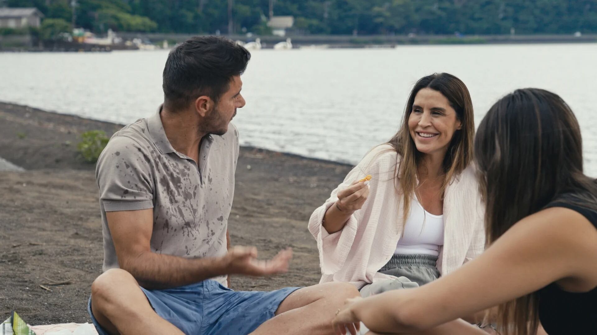 Joaquín Sánchez, Susana Saborido y su hija e