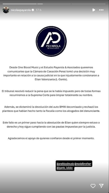 El comunicado que emitió Nicolás