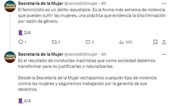Este hecho fue rechazado por las autoridades capitalinas - crédito Secretaría de la Mujer