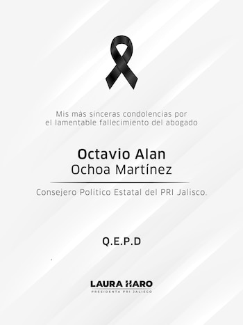 Laura Haro, dirigente del PRI en Jalisco, condenó el asesinato de Alan Ochoa.