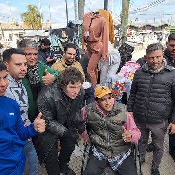 Javier Milei en el partido