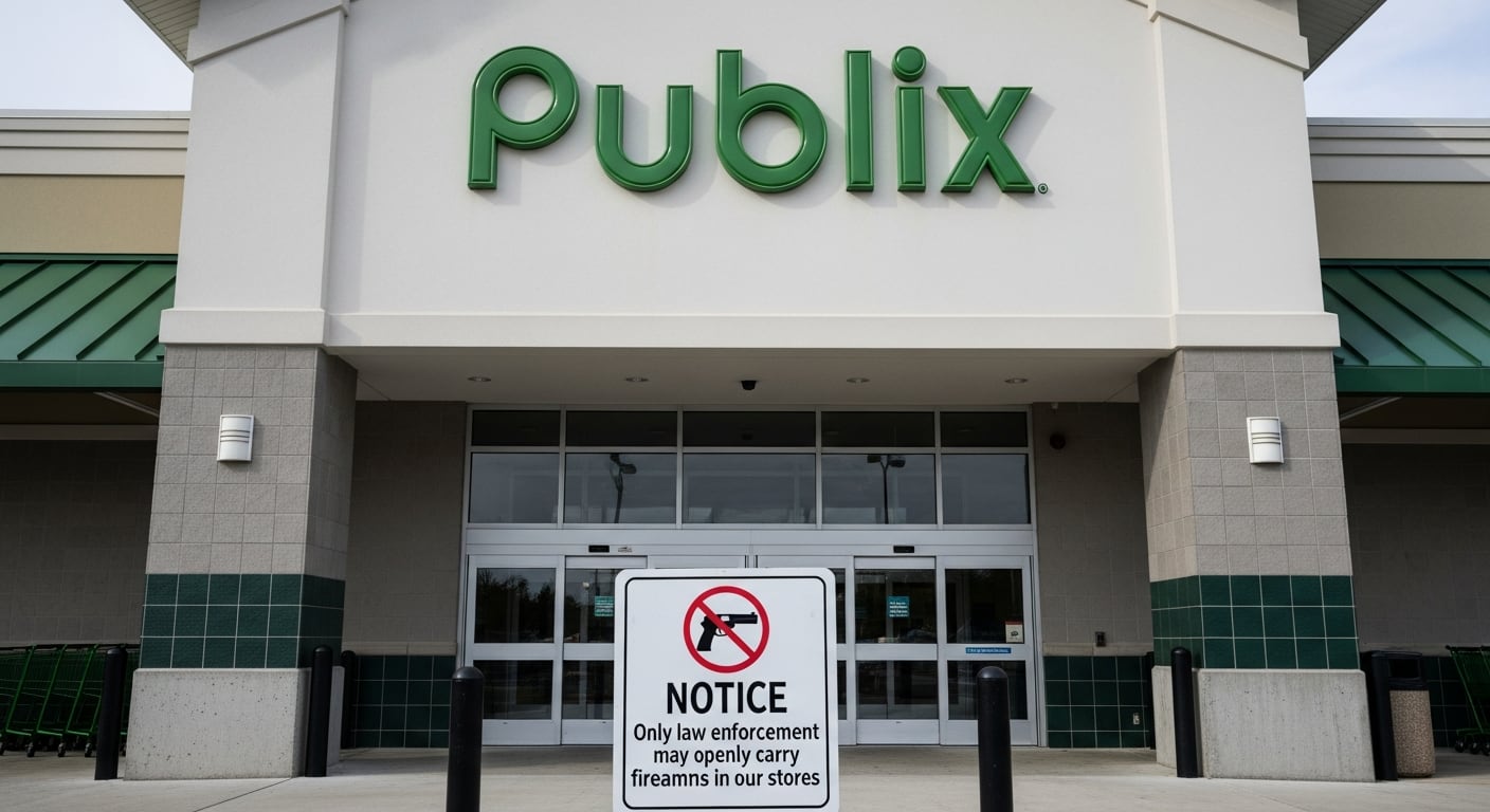 Publix destaca el derecho de los comercios privados a establecer reglas de acceso en un entorno legal permisivo con armas (Imagen Ilustrativa Infobae)