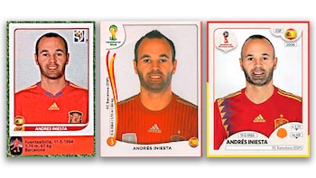 Figuritas Neymar, Buffon, Henry, Matthaus e Iniesta