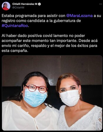 Citlalli lamentó no asistir al