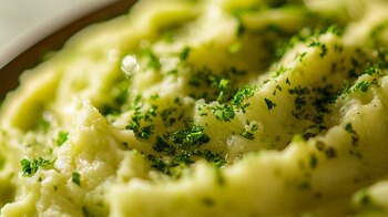 Puré de papas verde