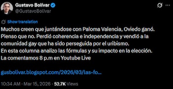 Gustavo Bolívar aseguró que Juan