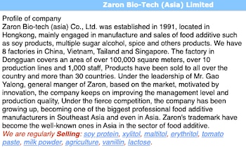 El perfil oficial de Zaron