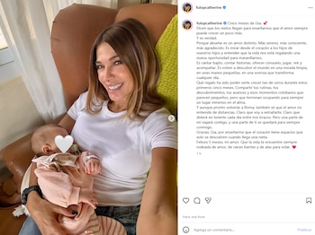 Catherine Fulop publicó en Instagram una carta abierta por los cinco meses de Gia y definió que “abuelar es un amor distinto”