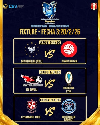 Programación de la fecha 3