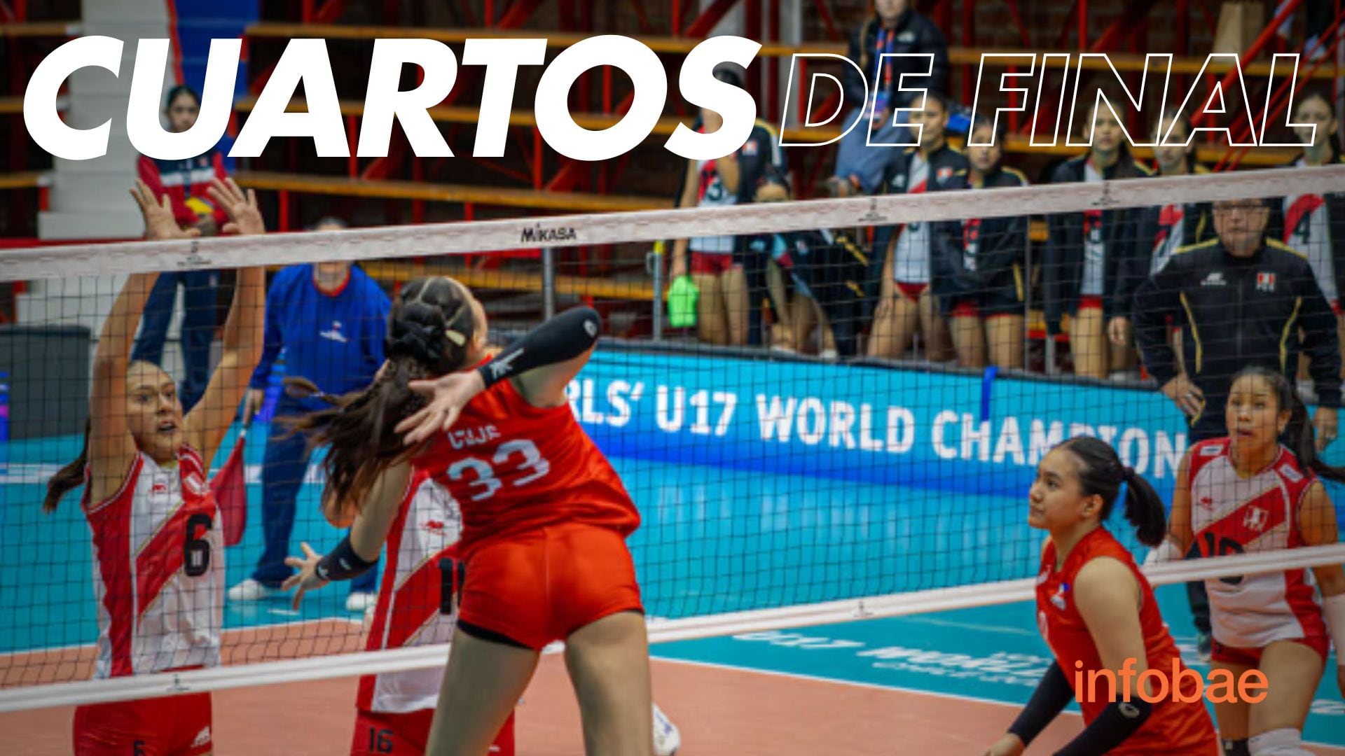 Programación de cuartos de final del Mundial Sub 17 de vóley 2026