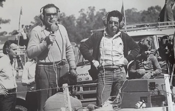 Caíto Legnani comenzó a relatar carreras de autos hace 66 años y Campeones lleva 63 de vida (Campeones)