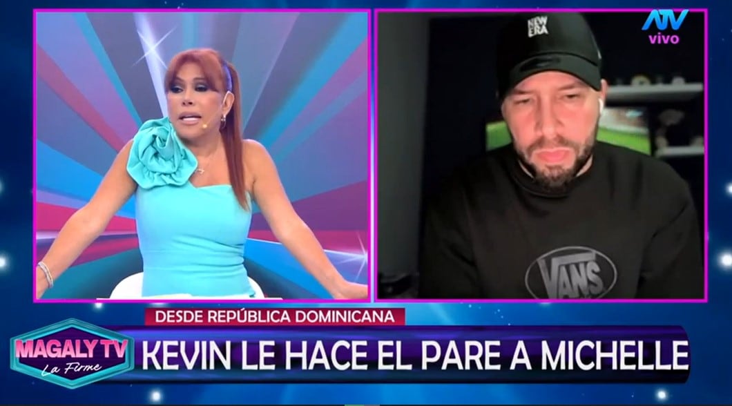 Kevin Blow ofrece una entrevista desde República Dominicana al programa Magaly TV La Firme para desmentir las acusaciones de agresión de Michelle Soifer.