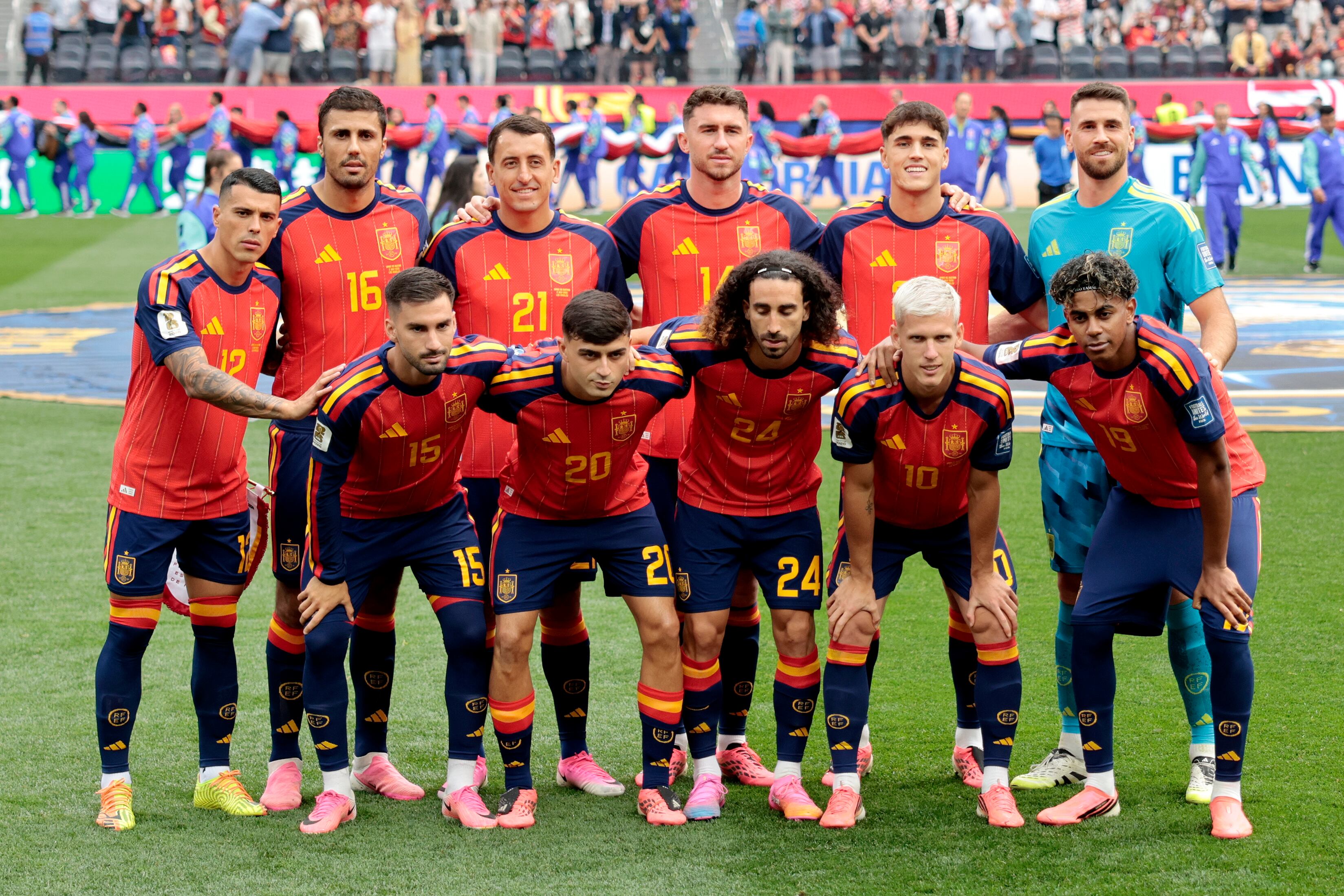 El once de España para enfrentarse a Portugal. (EFE/ Lavandeira Jr)