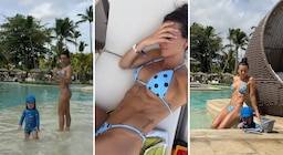 Las vacaciones de Sol Pérez en el Caribe: entrenamiento al amanecer, juegos en la pileta con Marco y mensajes de amor