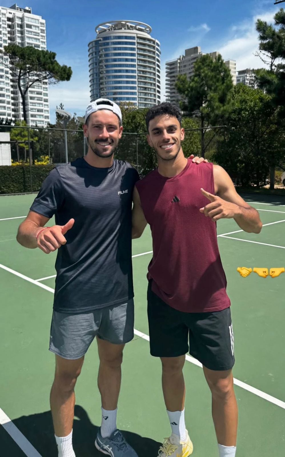 Mariano Kestelboim junto a Francisco Cerúndolo