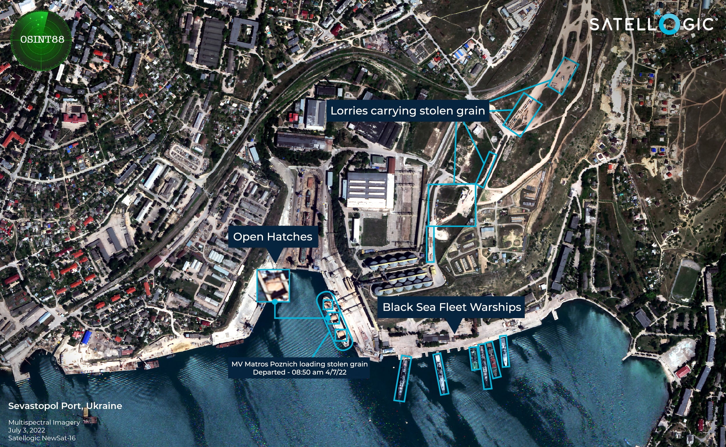 Una de las imágenes que toma la compañía, en este caso, del puerto de Sebastopol, en la península de Crimea