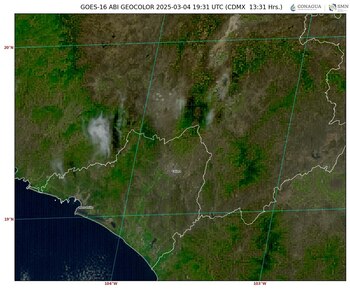 Imágen 2:GOES-16 ABI, GEOCOLOR 13:31