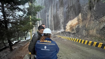 Tras el desprendimiento de roca