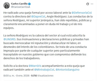 Carrillo contó detalles de su