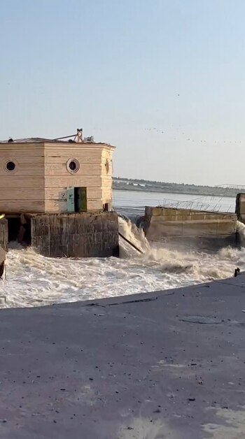 El agua surgió con tanta