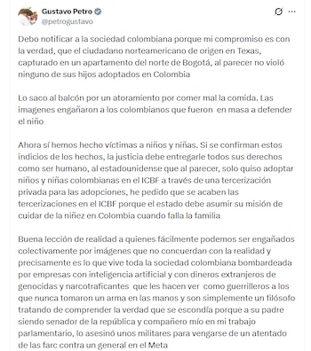 O caso ainda está sob investigação, mas o presidente anunciou novos detalhes – crédito Gustavo Petro/