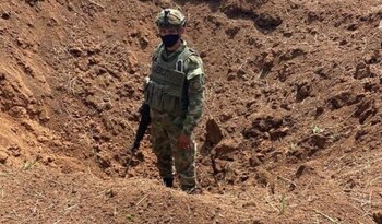 Un miembro del Ejército Nacional