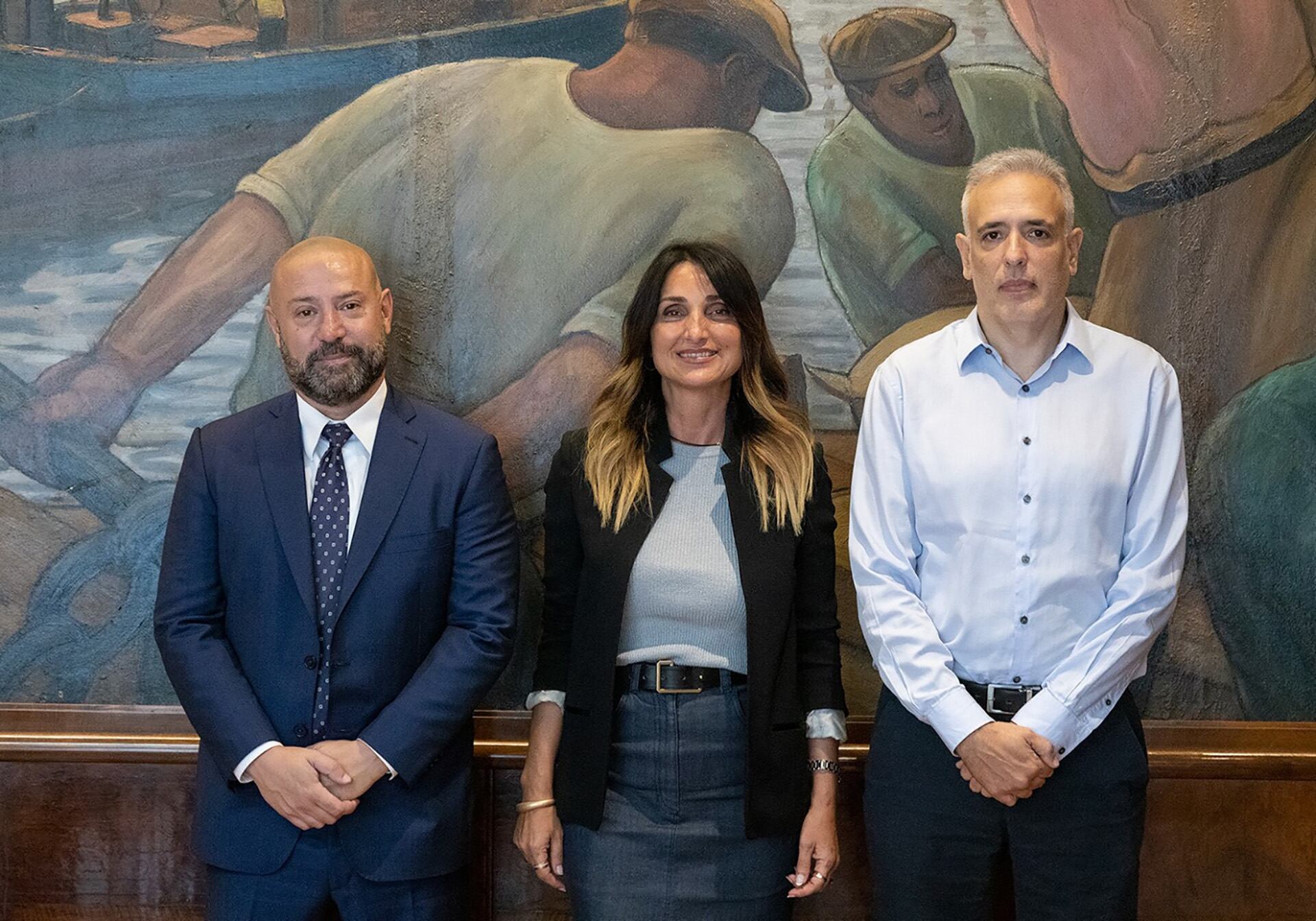 Diego Spagnuolo, a cargo de la ANDIS; Cecilia Loccisano viceministro de Salud y el titular del PAMI, Esteban Leguízamo. El gobierno avanza con las auditorías en las Pensiones No Contributivas por Discapacidad Laboral